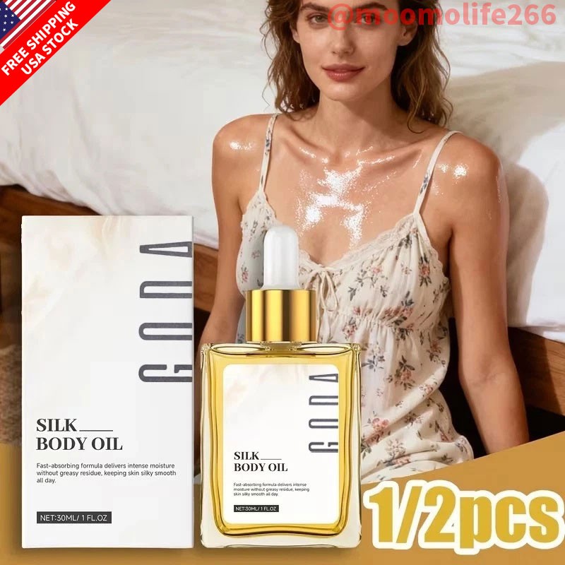 GODA Silk Body Oil,Silk Body Oil,Goda Perfume Oil,Bath & Shower Oil Smooth Skin