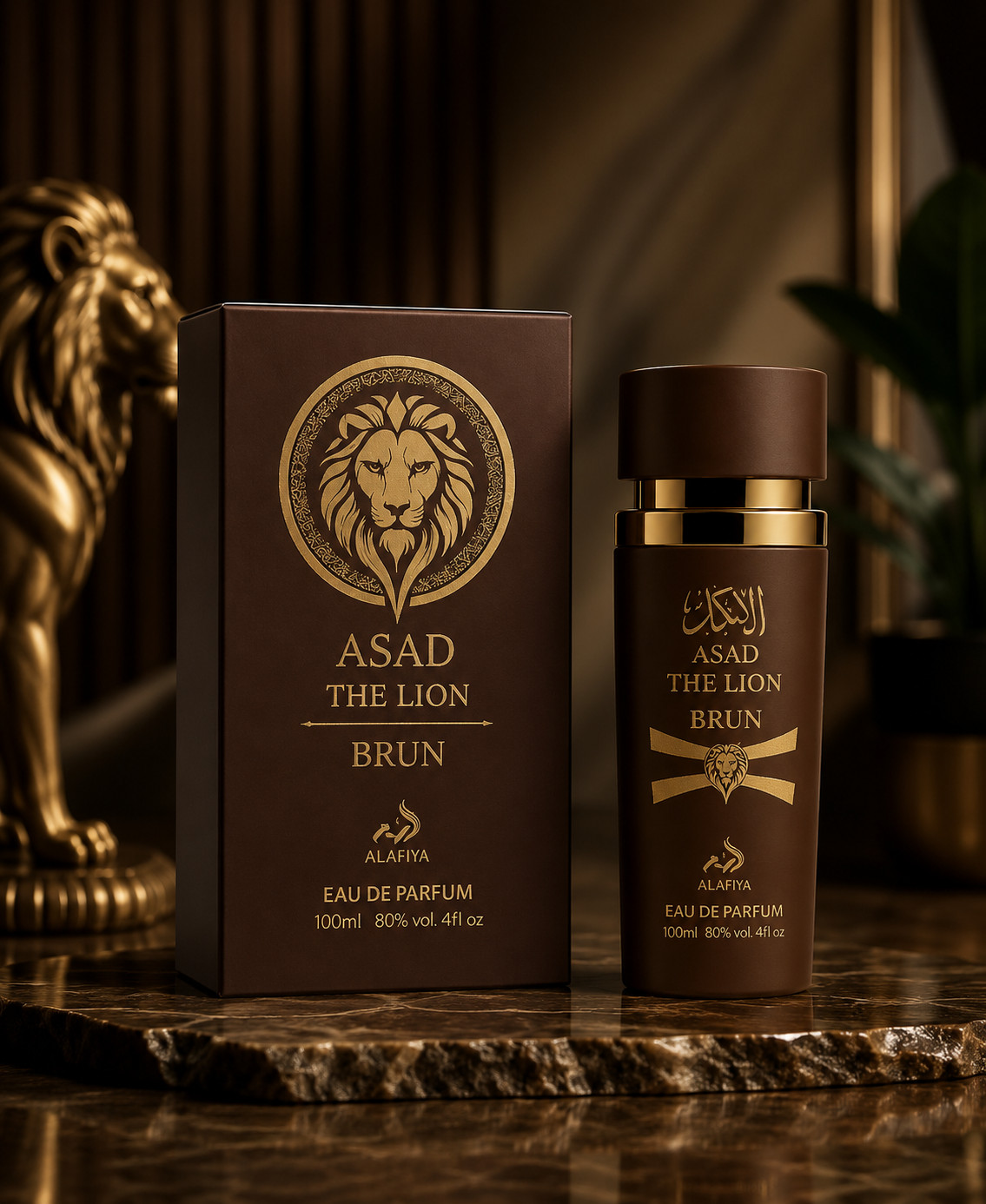Asad The Lion Brun Eau de parfum By Alafiya For Men 100ml 3.4fl.Oz