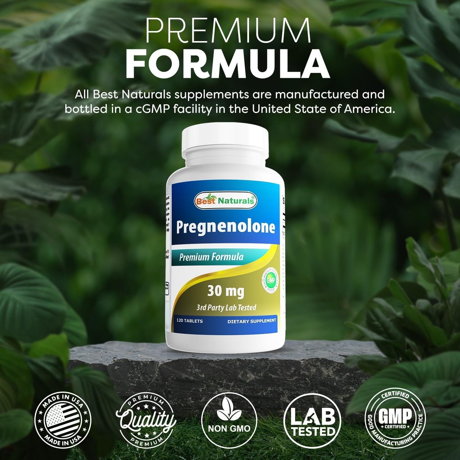 Pregnenolone 30mg Tablets – 120 Count, Hormone Support, Mood & Energy Boost