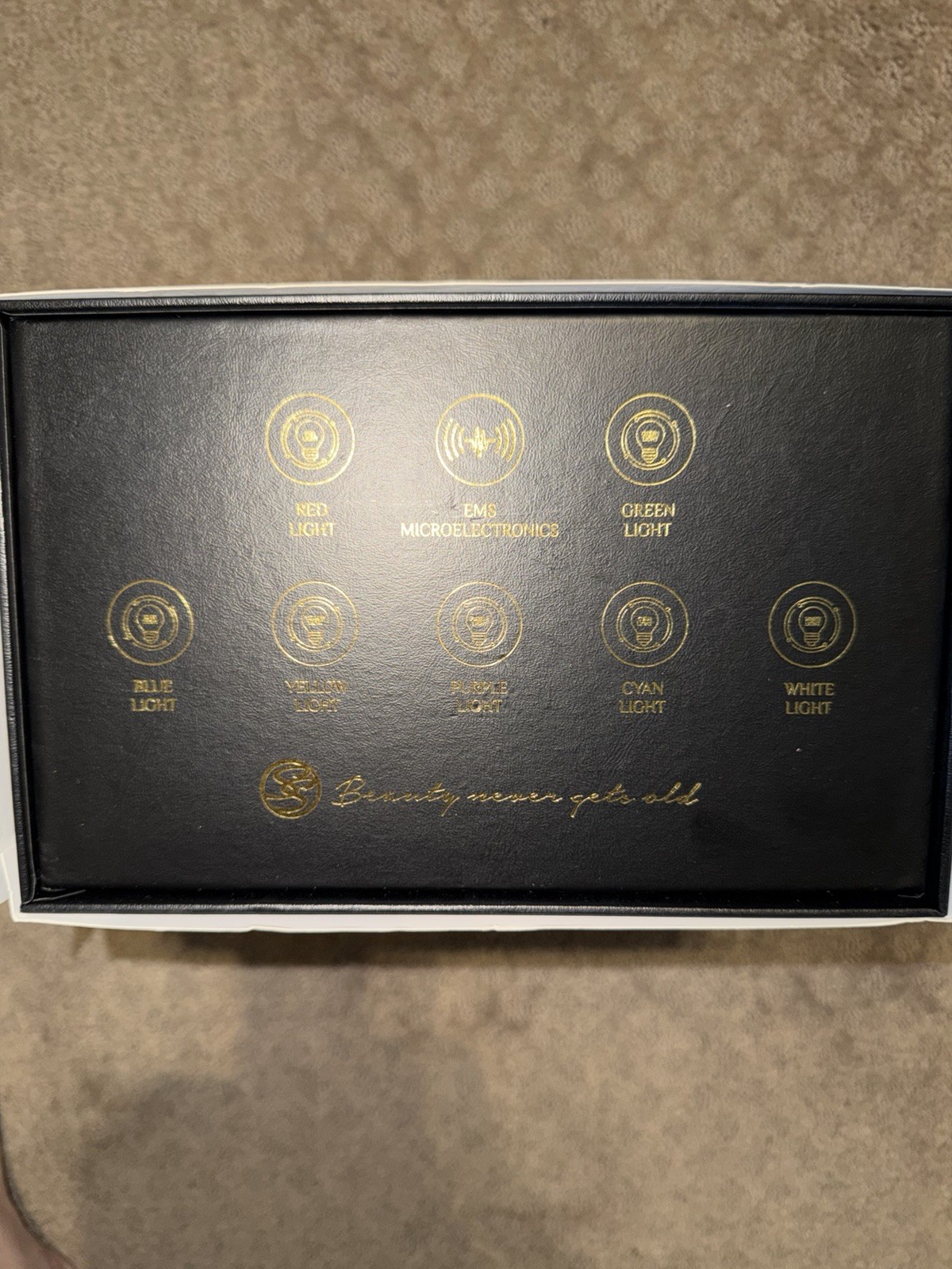 Predire Paris 8 Element LED Light Therapy Mask for Face & Neck, Gold