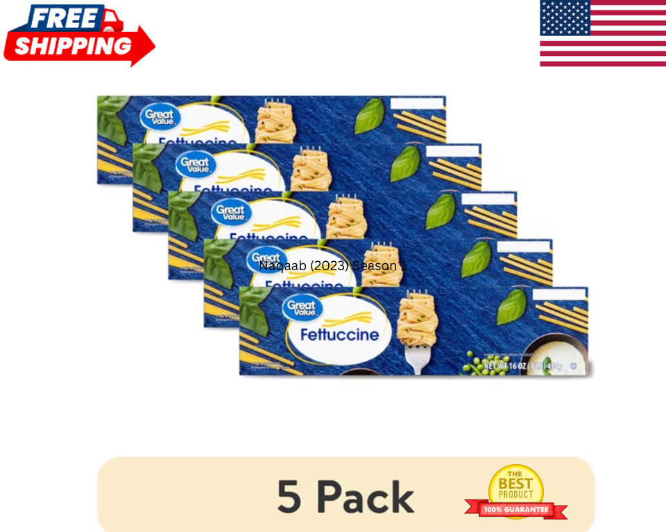 Great Value Fettuccine Pasta 16 oz 5 Pack Long Pasta Noodles Family Value