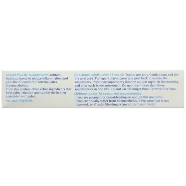 Anusol HC Suppositories Soothing Relief 12 ct free shipping from USA