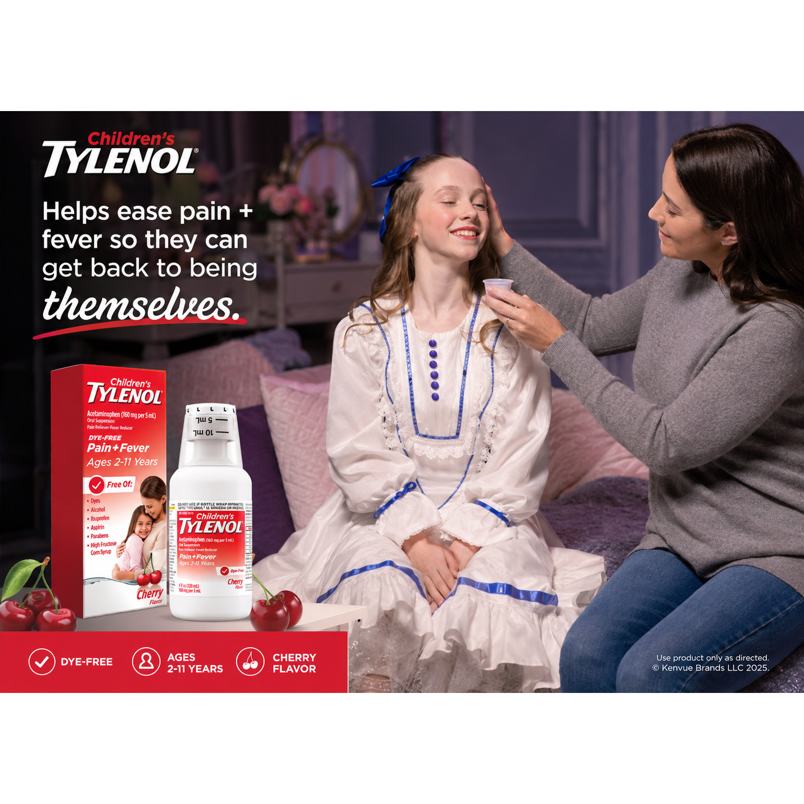 Childrens Tylenol Oral Suspension 3 Pk Acetaminophen Pain Reliever Fever Reducer