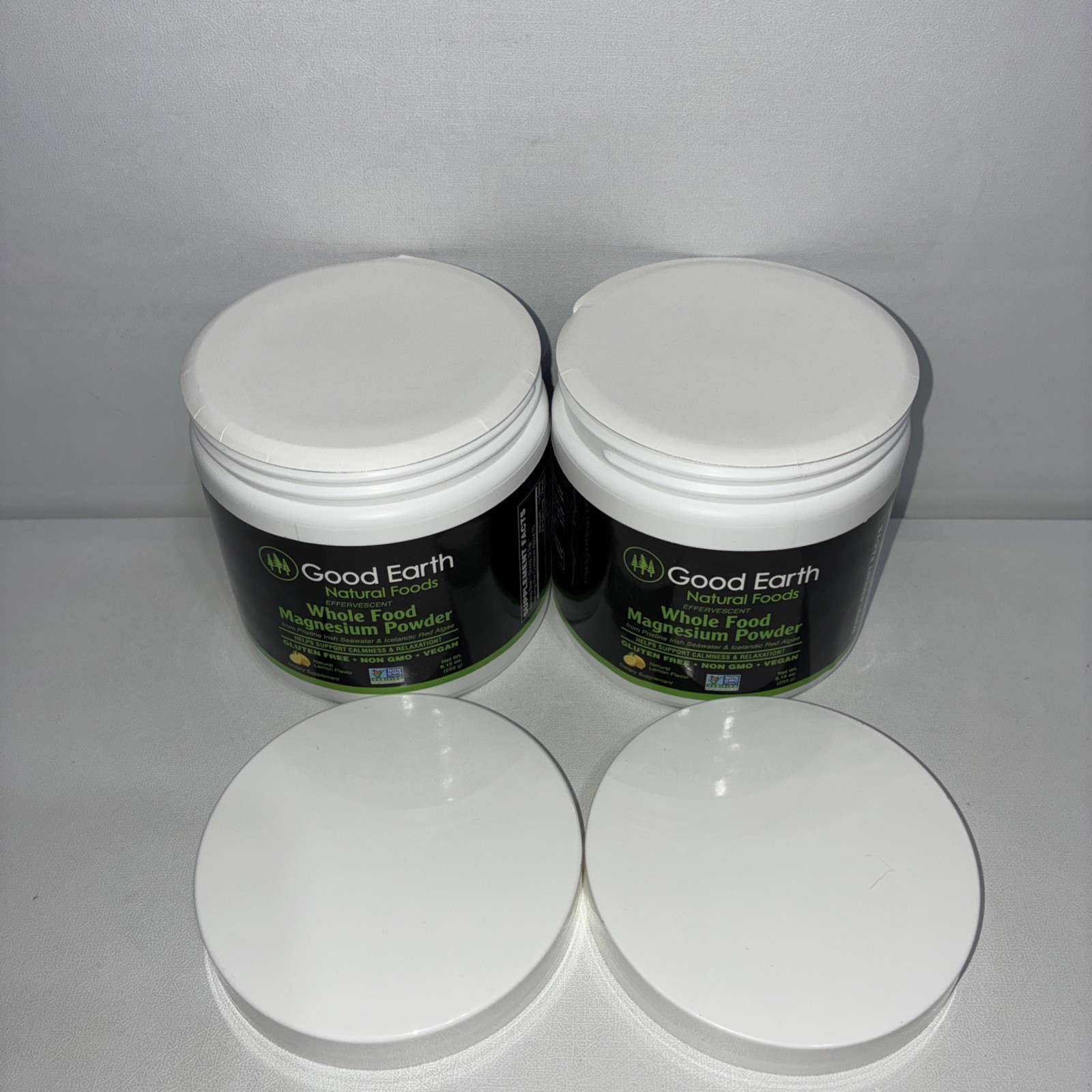 Lot Of 2- Whole Food Magnesium Powder, 9.13 Ounces : Lemon Flavor / Exp 04/2028