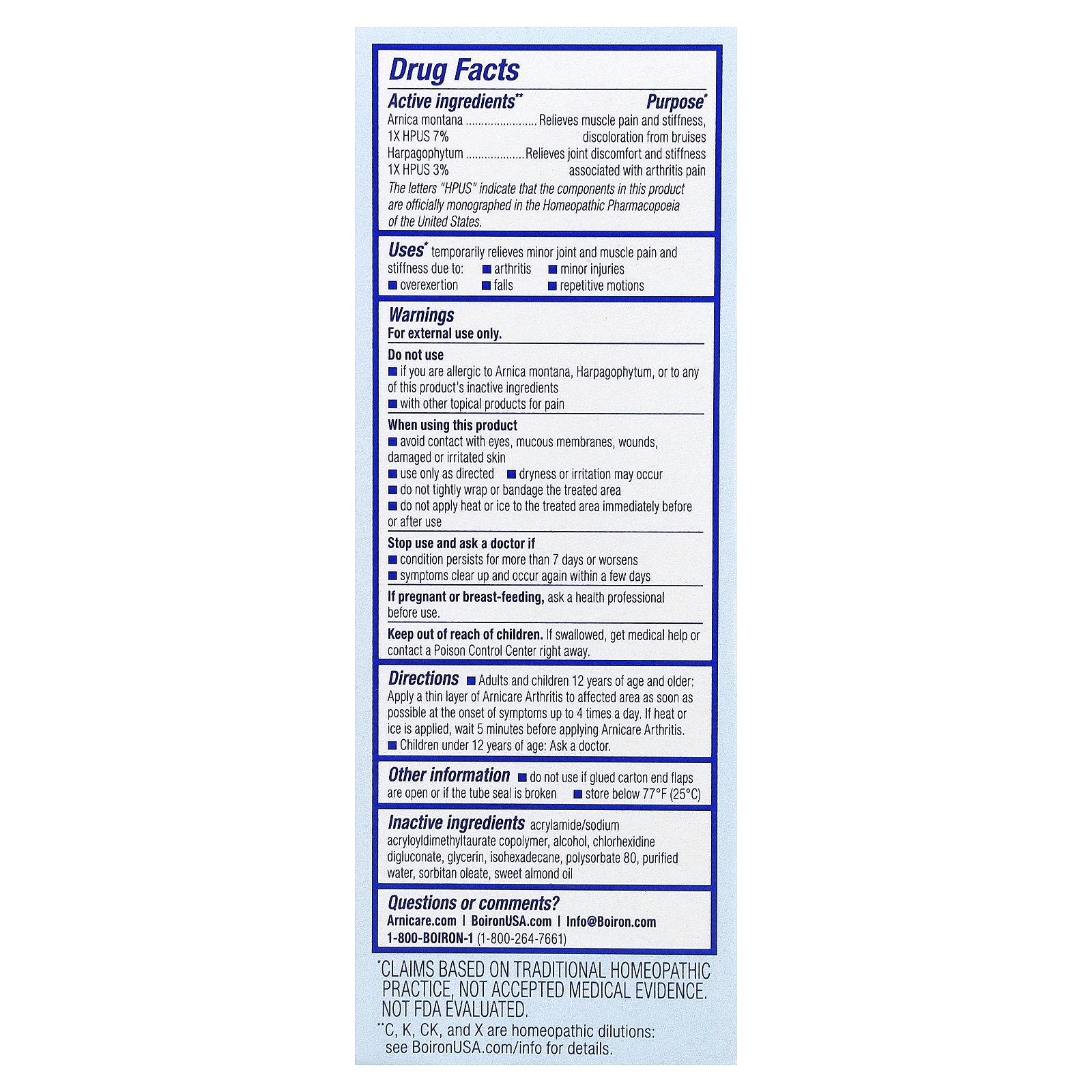 Arnicare, Arthritis Cream, Arthritis Pain Relief, 2.5 oz (70 g)