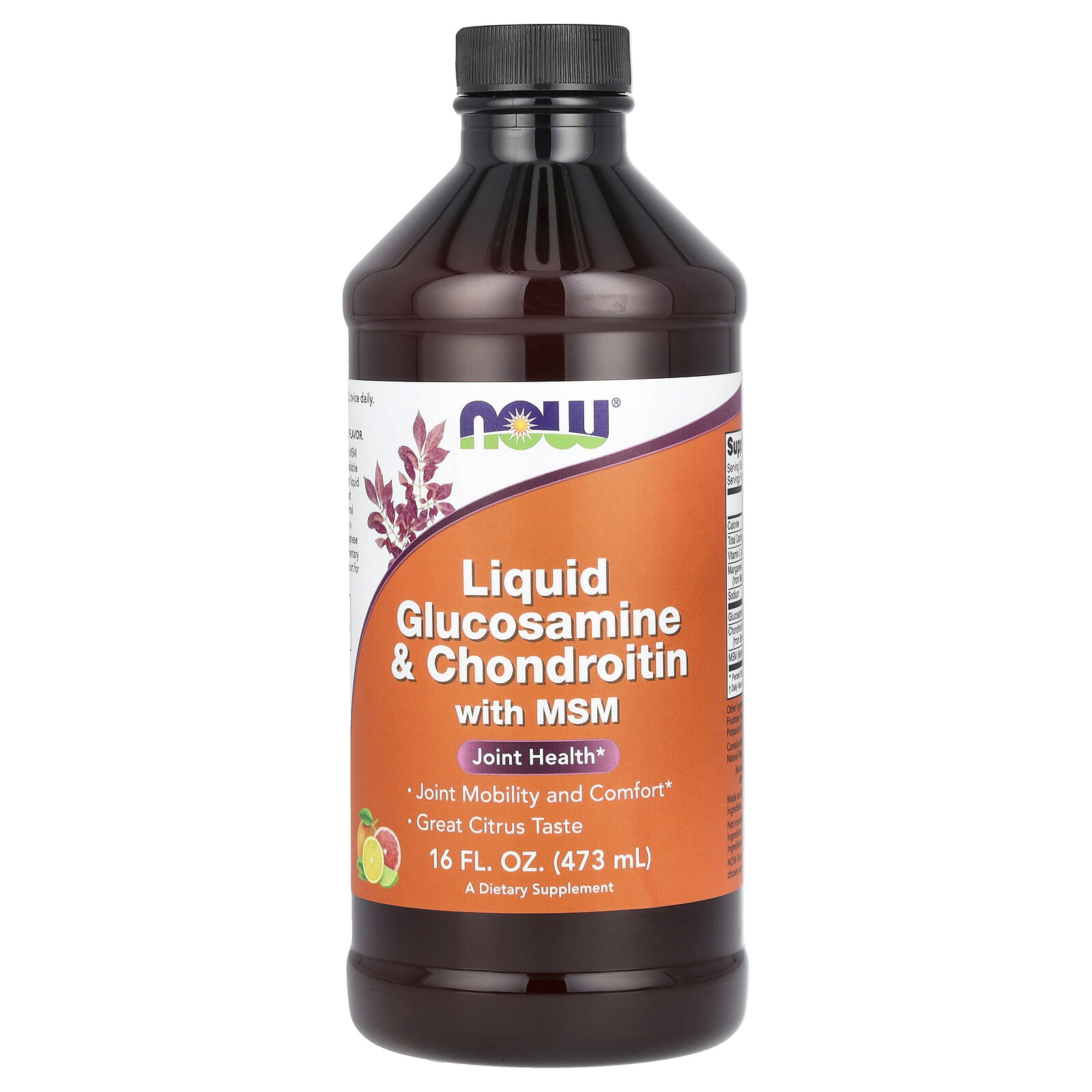 Liquid Glucosamine & Chondroitin with MSM, Citrus, 16 fl oz (473 ml)