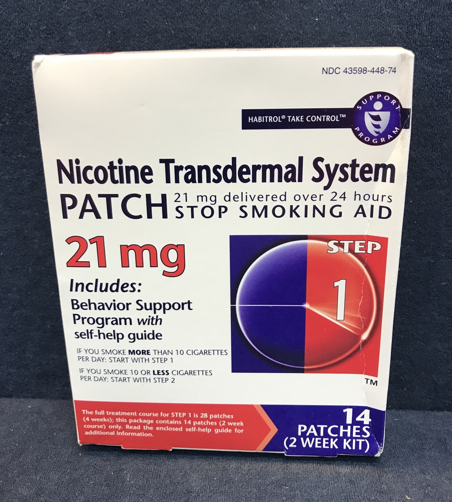 Habitrol® Nicotine-Patch Transdermal System 21 mg 14 PATCHES Step1 Exp 02/2028