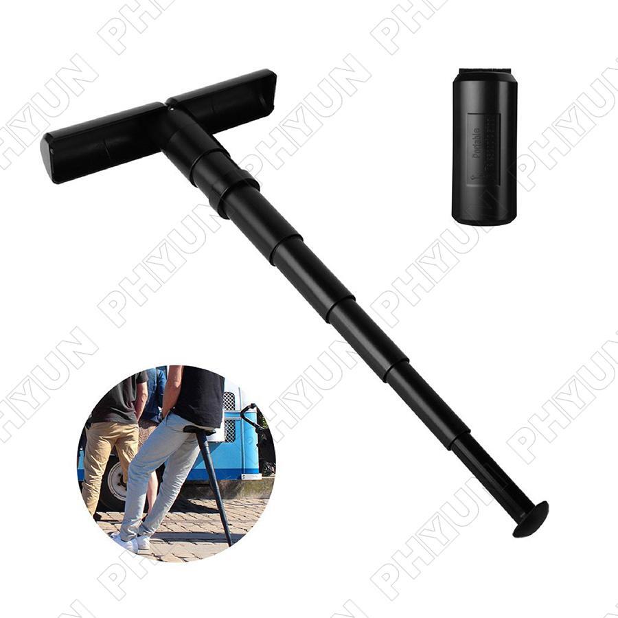 Black ABS Portable Folding Seat Walking Stick /Cane Adjustable Height Teliscopic