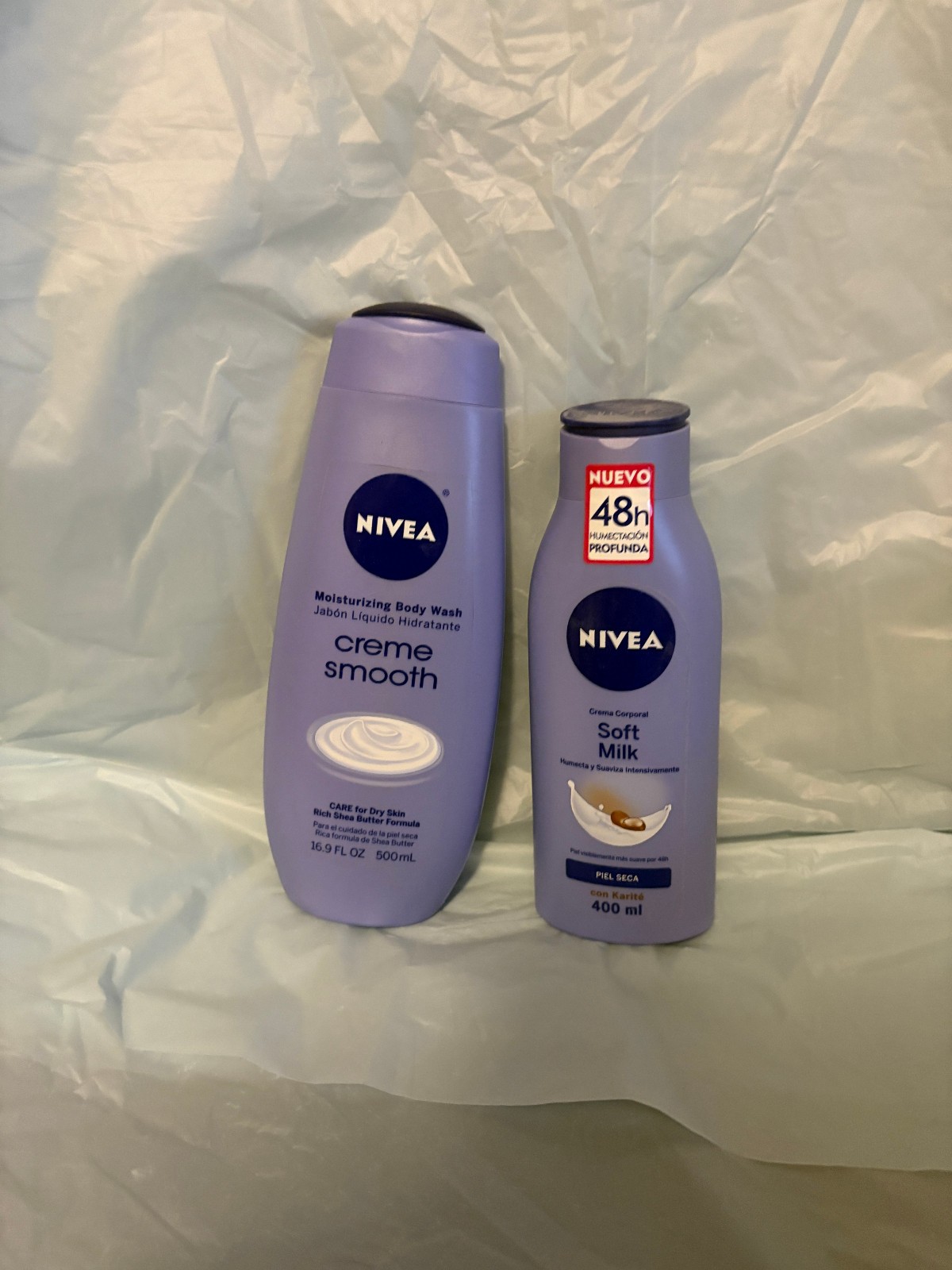 NIVEA Soft Milk 400 ML & NIVEA Creme Smooth 500 ML 6.9 FL OZ Product of Mexico