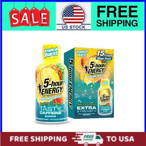 5-hour ENERGY Shot, Extra Strength, Tropical Burst, 15 Count