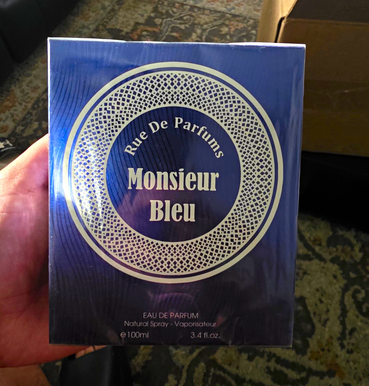 Rue De Parfums Monsieur Bleu Eau de Parfum Spray, 3.4 fl oz Regular Size