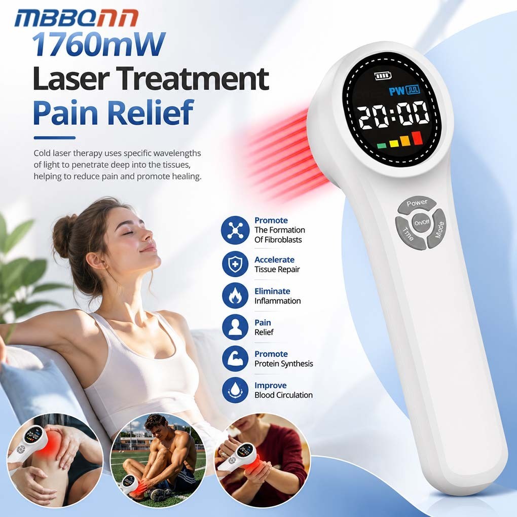 1760mW Cold Laser Therapy 660/810/980nm for Soft Tissue Injuries Humans & Pets