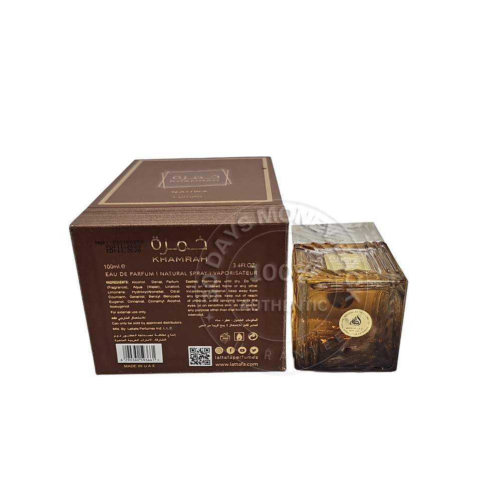 Lattafa Khamrah QAHWA 3.4 oz / 100 ml Eau De Parfum Unisex Spray