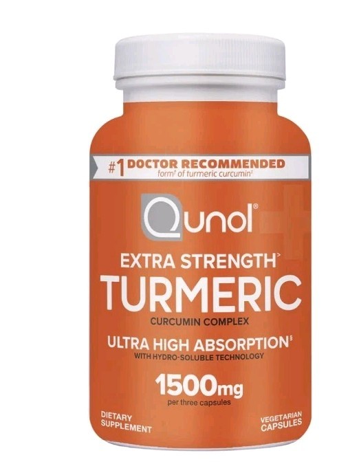 Qunol Extra Strength Tumeric Curcumin Complex 1500mg – 180 Capsules