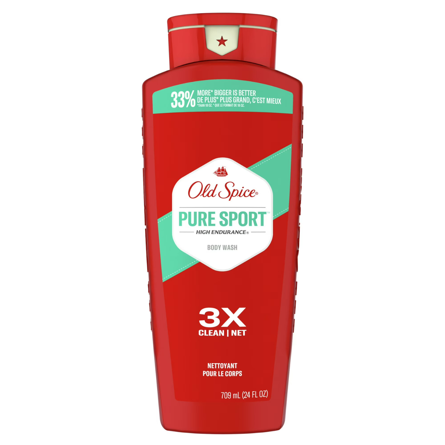(4 pack) Old Spice High Endurance Men’s Body Wash, Pure Sport Scent, 24 fl oz