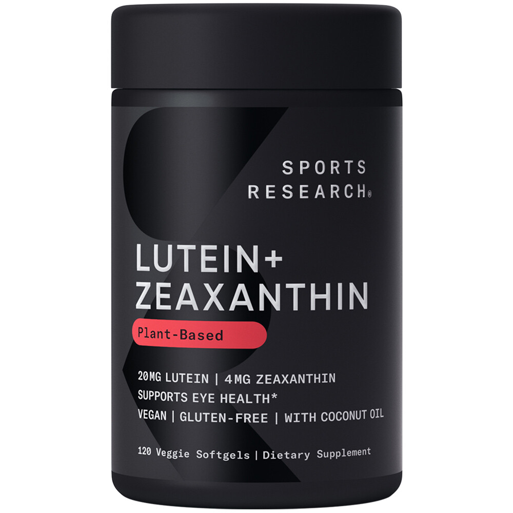 Vegan Lutein + Zeaxanthin (20mg) with Organic Coconut Oil for Better Absorption