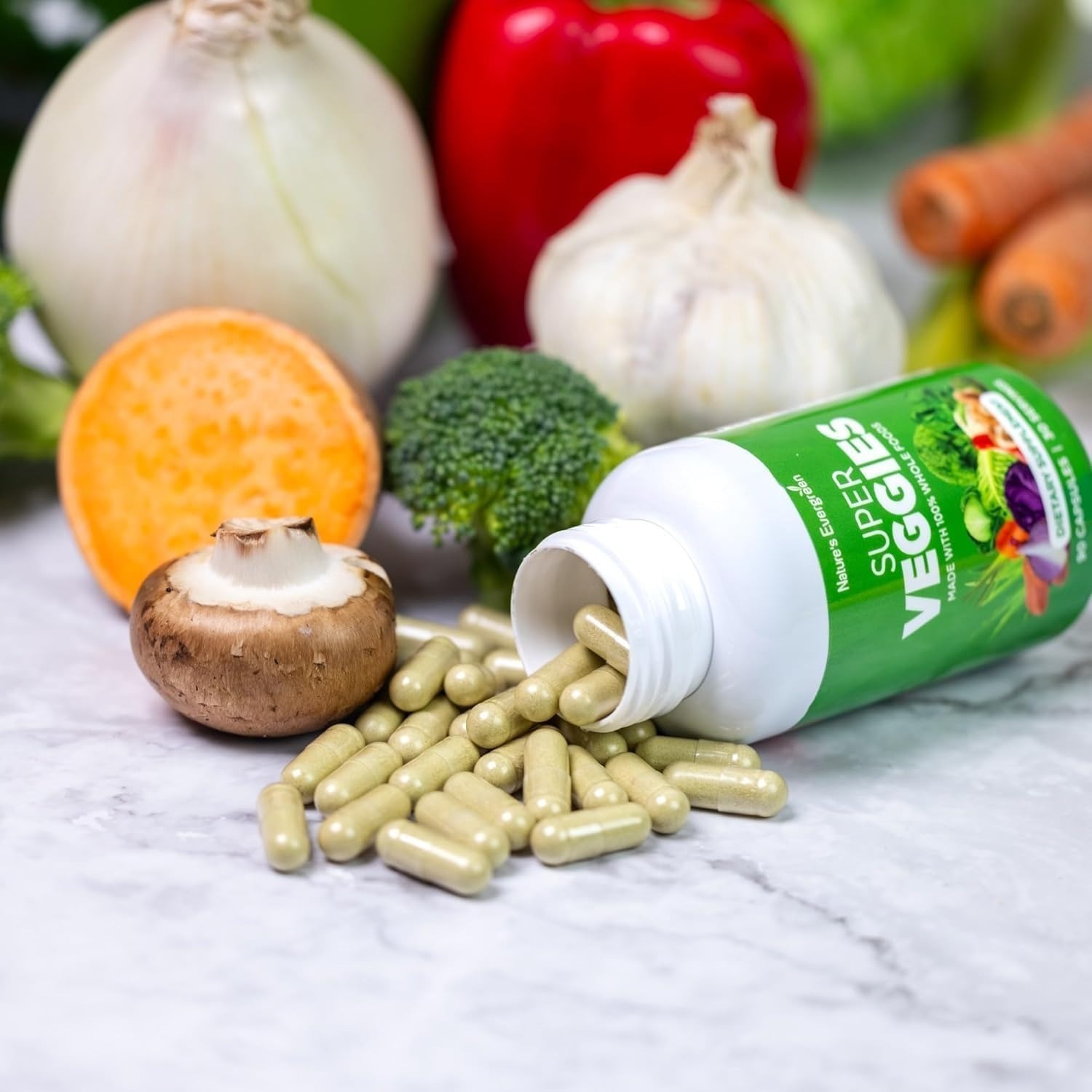 Nature’s Evergreen Fruits & Veggies Supplement – Vegan Multivitamins 180