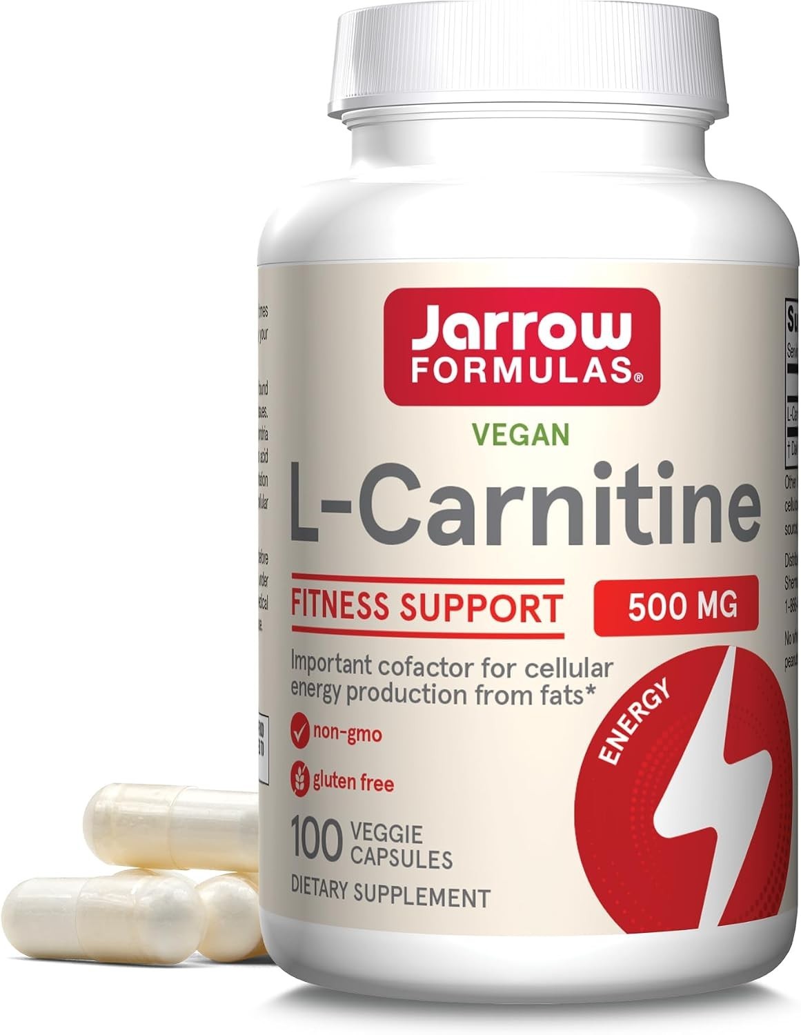 L-Carnitine 500 mg – 100 Capsules for Energy Support & Fat Metabolism