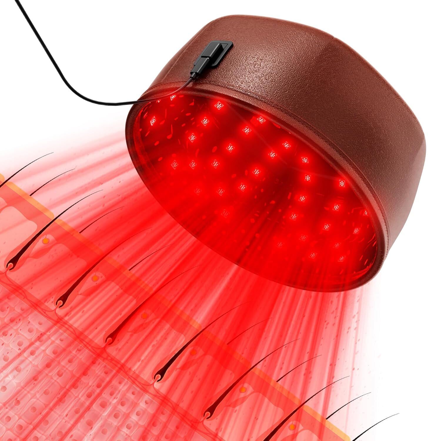 Hair Growth Cap 660nm&850nm Red Light Therapy Cap 3000mAh Anti Hair Loss