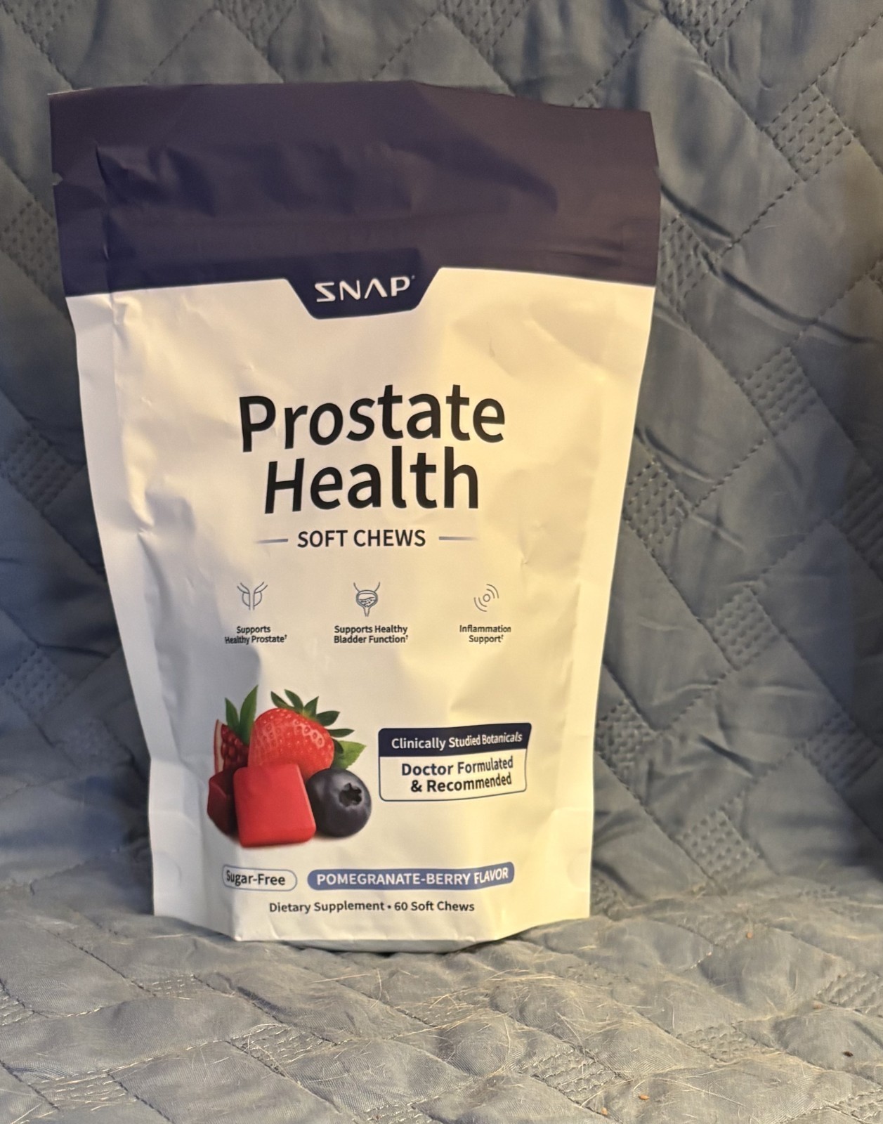 SNAP Prostate Health Soft Chews Pomegranate-Berry Flavor 60 Ct