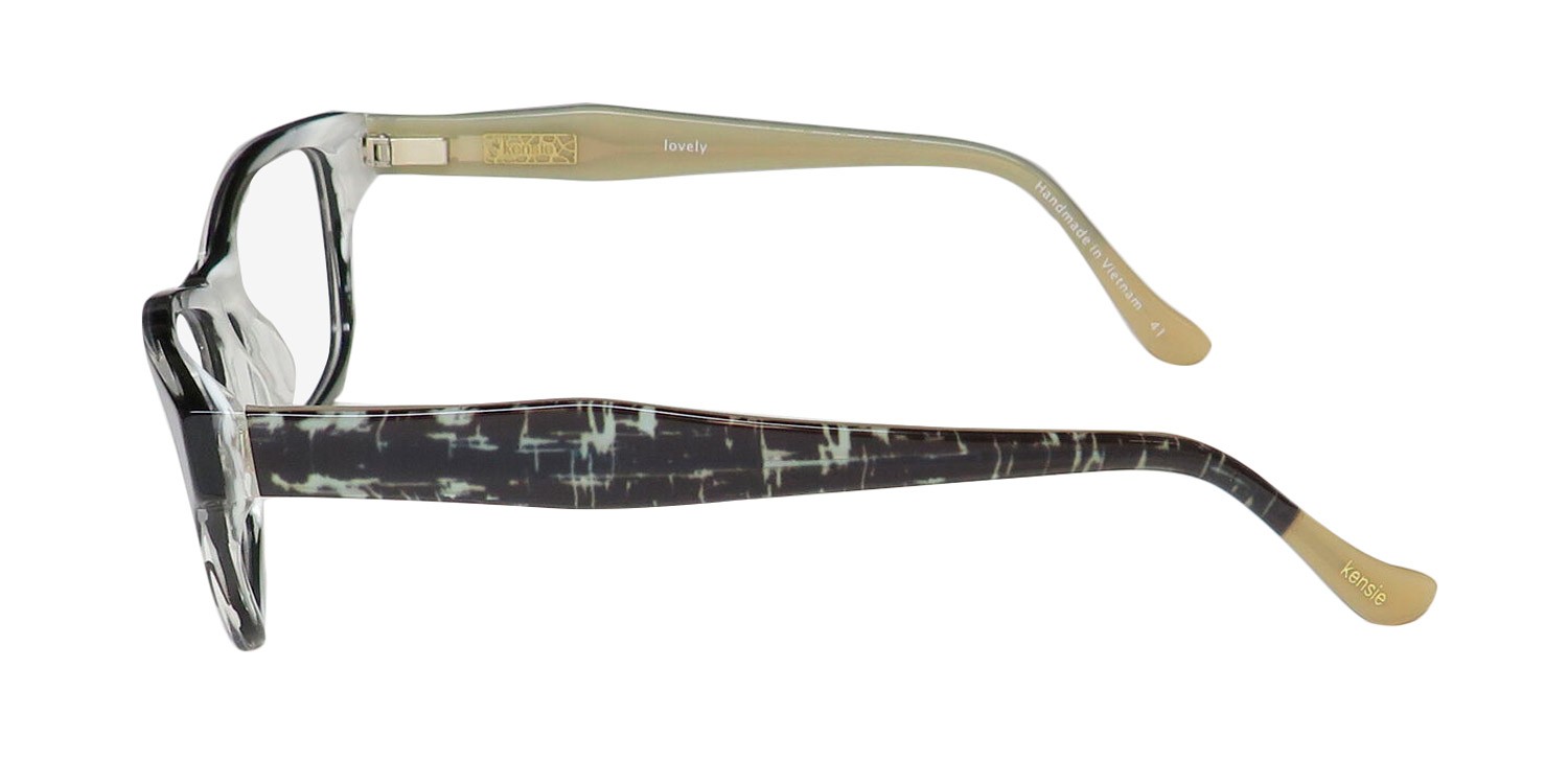 NEW KENSIE LOVELY EYEGLASSES 51-16-135 BLACK CAT EYE BK FULL-RIM WOMENS PLASTIC