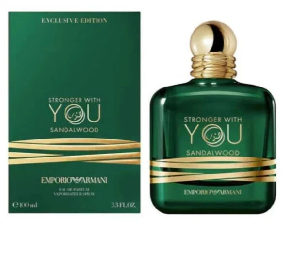 Armani Stronger With You Sandalwood EDP 3.4 oz 100ml Men New in Sealed Box