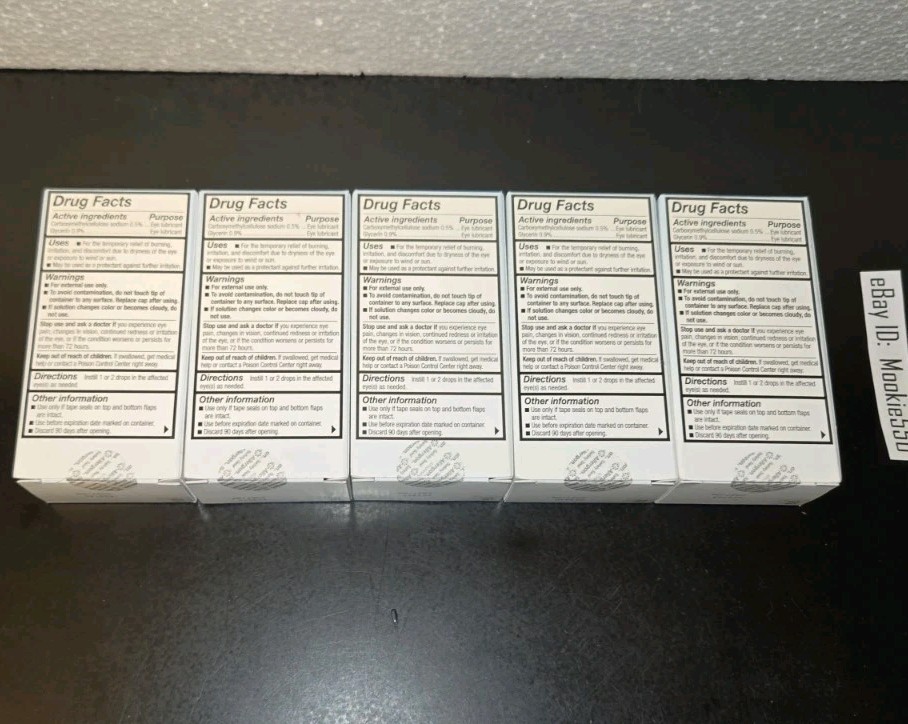 EXP 06/2025+ (5) Lot REFRESH OPTIVE Long-Lasting Hydration 0.5 oz 15mL Eye Drops