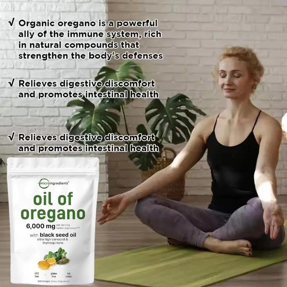 3 Pack Oil of Oregano with Black Seed Oil, 300 Softgels NEW Microingredients.