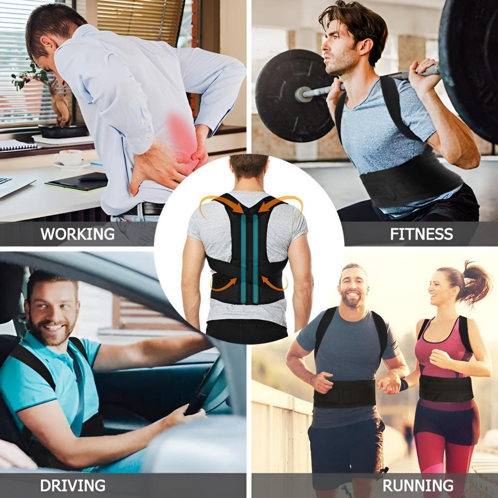 Posture Corrector For Men Premium Adjustable Upper Back Straightener easy to use