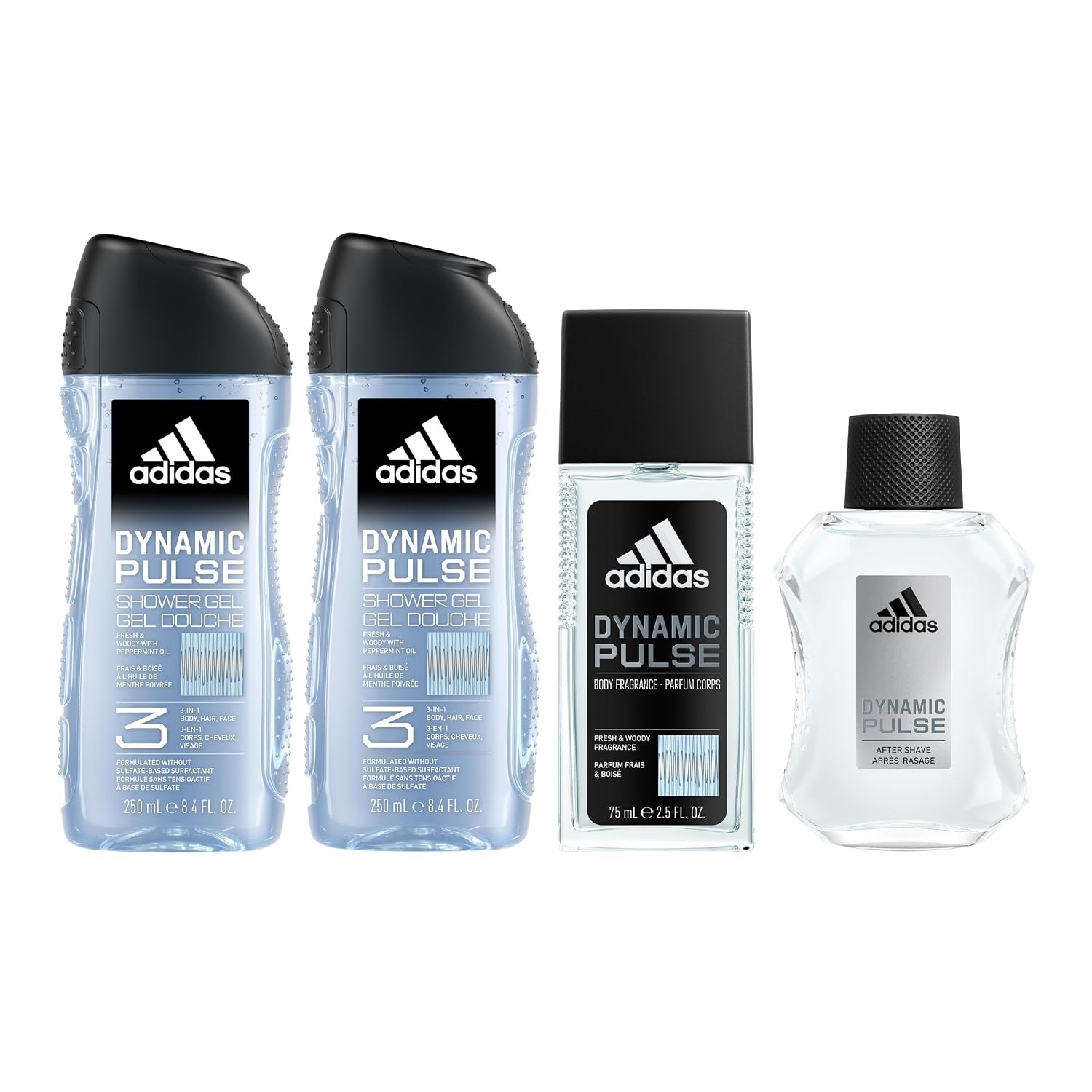 Adidas Dynamic Pulse Aftershave Giftset – 1.6 fl oz EDT + 2.5 fl oz + 8.4 fl oz
