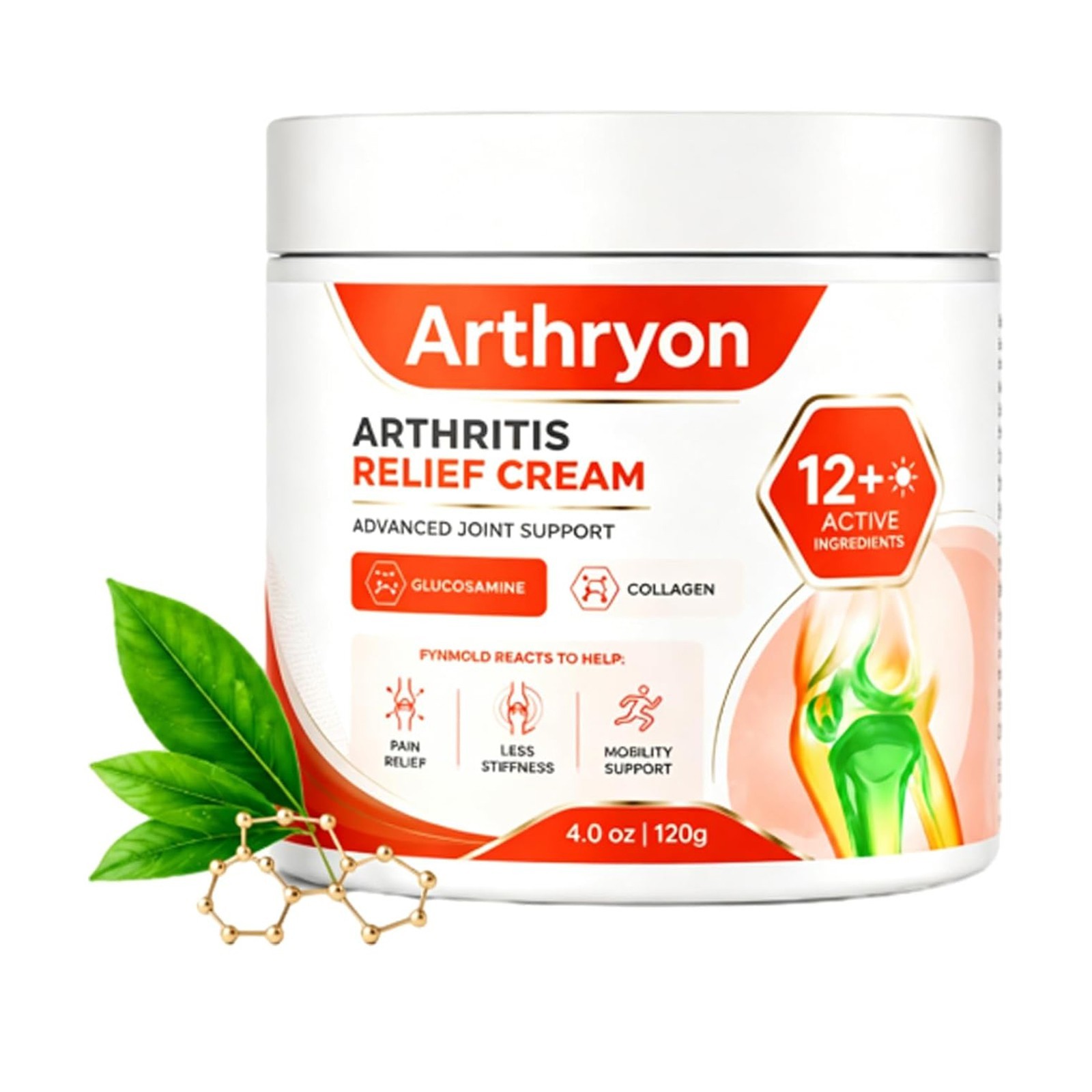 Arthryon Arthritis Relief Cream Glucosamine Collagen Joint Support Cream 120g