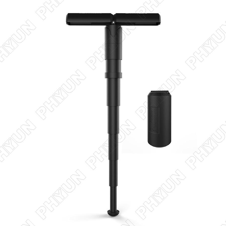 Black ABS Portable Folding Seat Walking Stick /Cane Adjustable Height Teliscopic