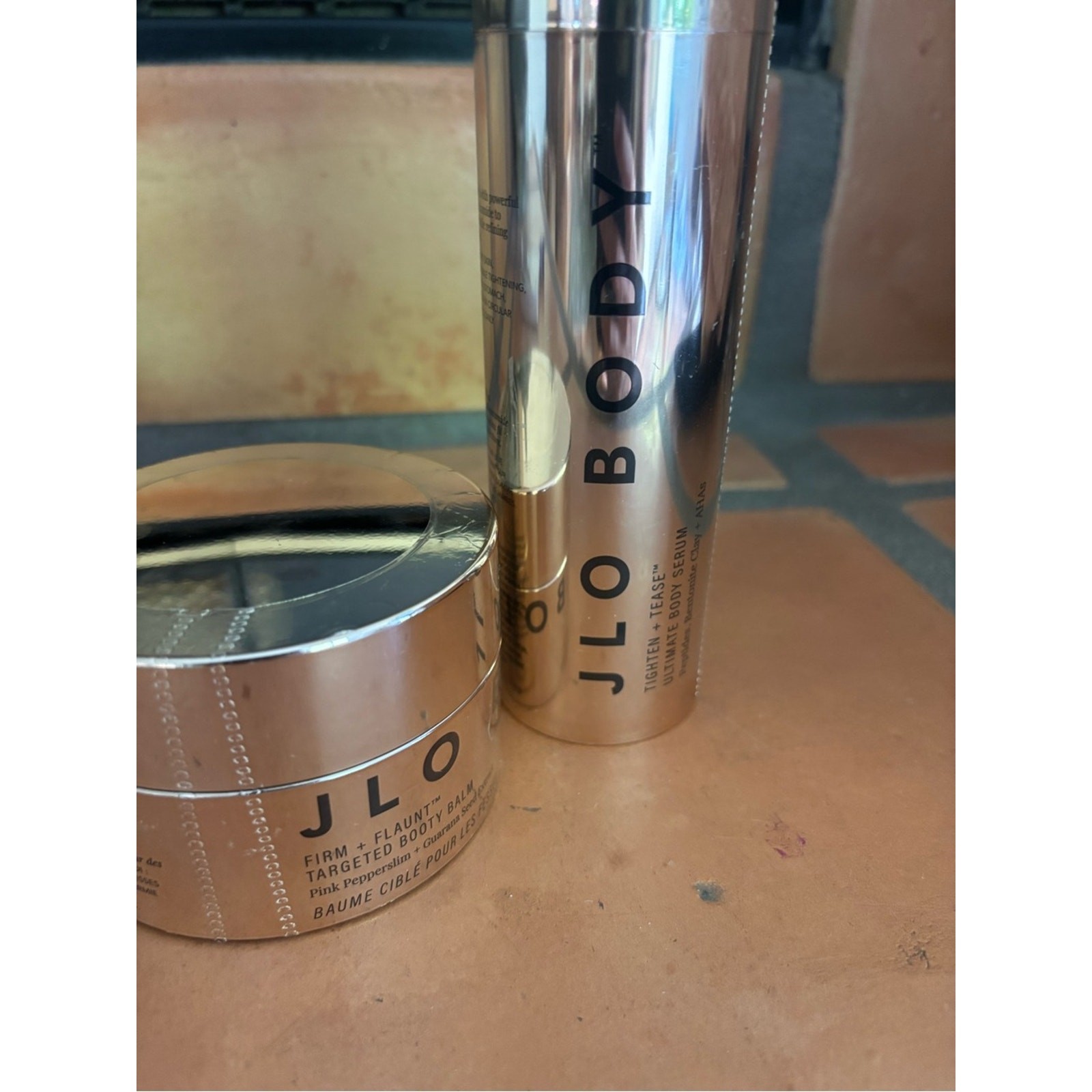 JLO Beauty Body Firming Set in Rose Gold Brand New unopened