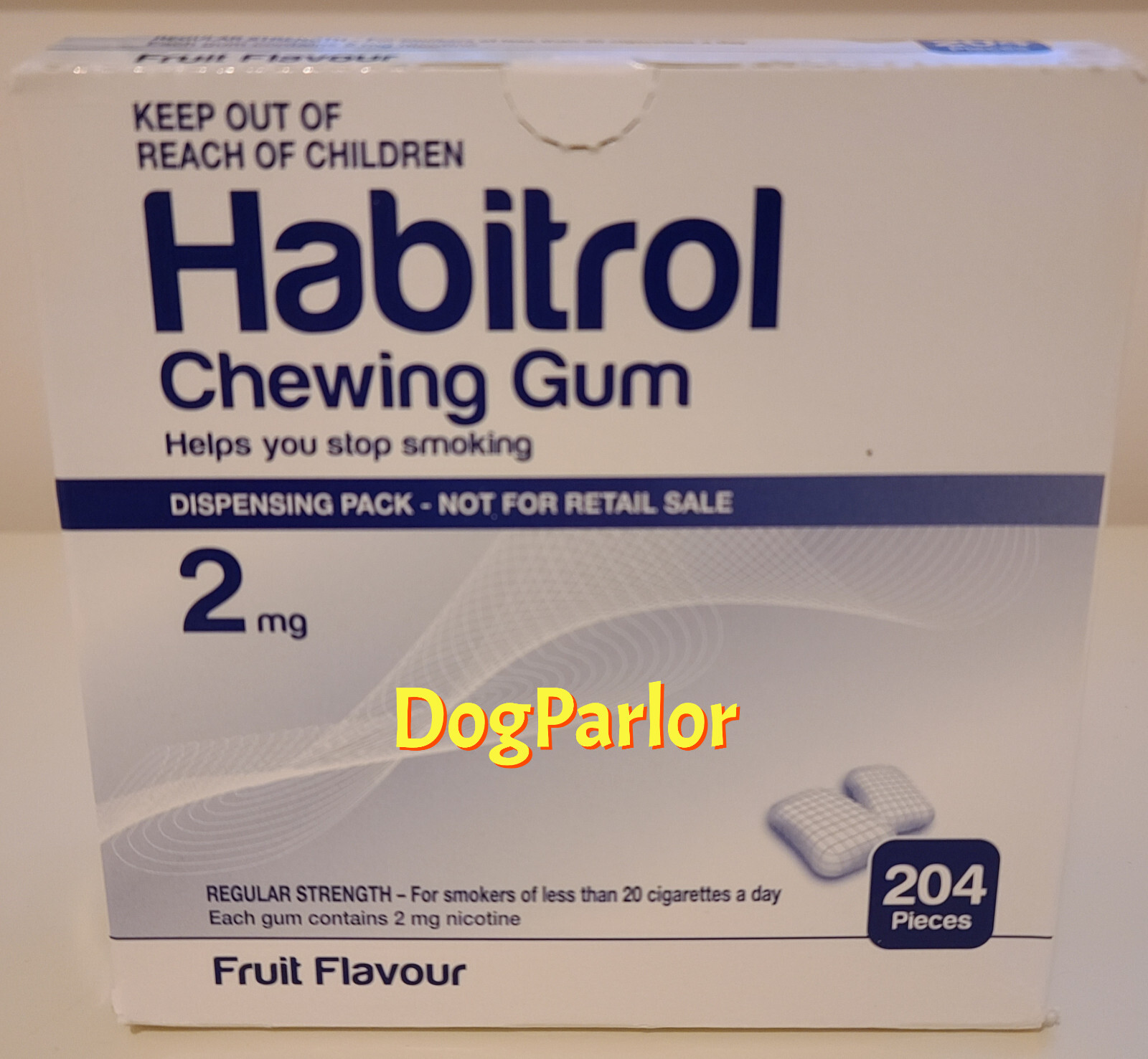 Habitrol Nicotine Gum 2mg Fruit NEW Bulk Size 204 Pieces 11/2024