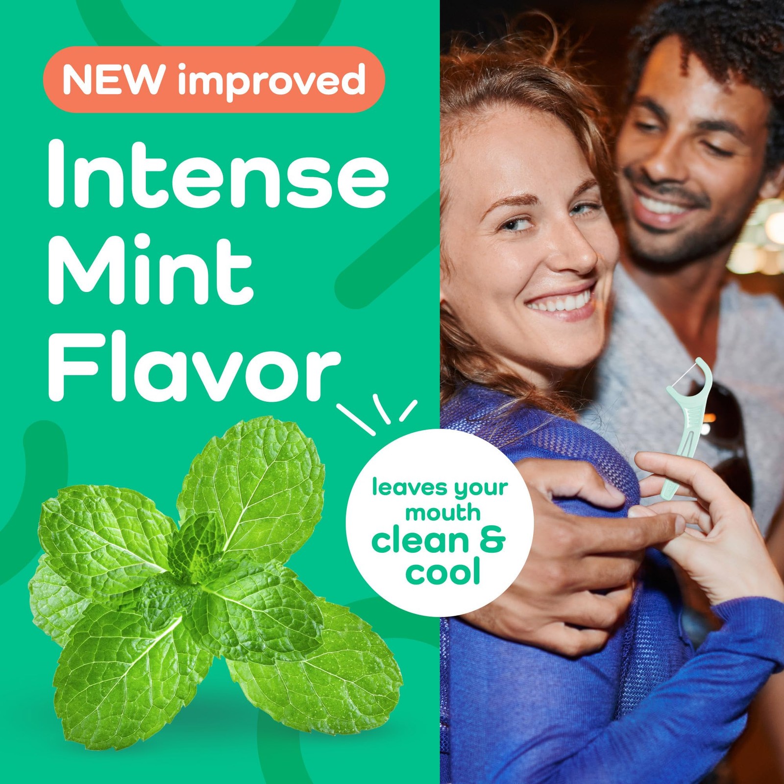 Plackers® Micro Line® Floss Picks – Intense Mint, 300 Count (Pack of 1), Blue
