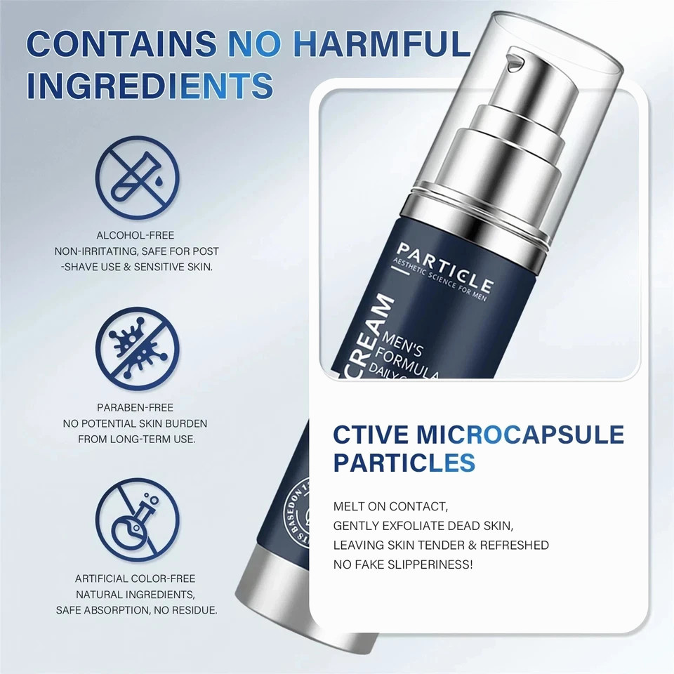 Particle Face Cream For Men 6 In 1 Anti Aging Cream Fights Eye Bags Dark Spots