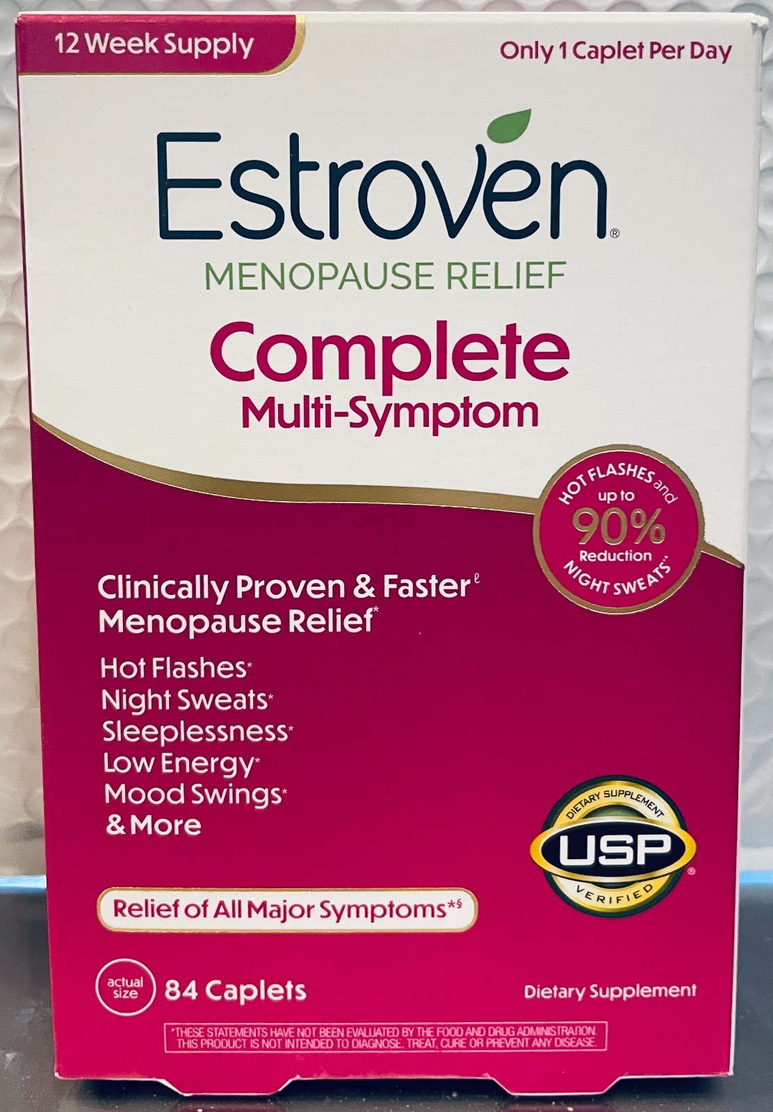 ESTROVEN Complete Multi-Symptom Menopause Relief, 84 Caplets EXP 07/27*