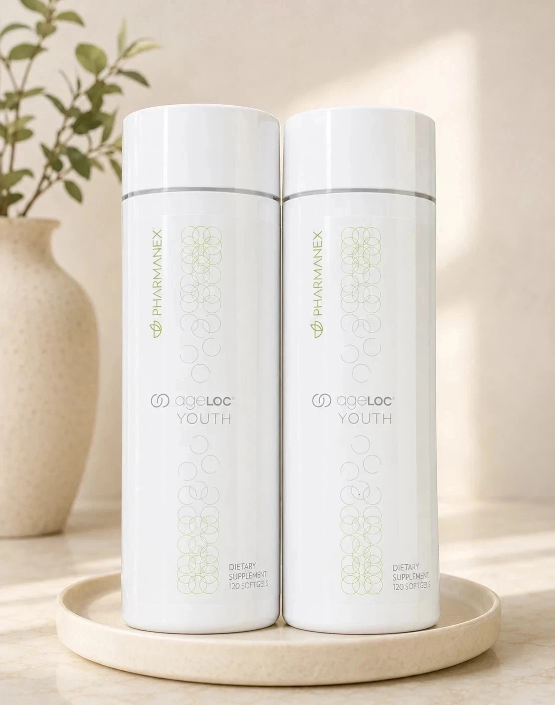 2 PACK new Nu skin Pharmanex Ageloc Youth 120 softgels New Stock exp 03/2028