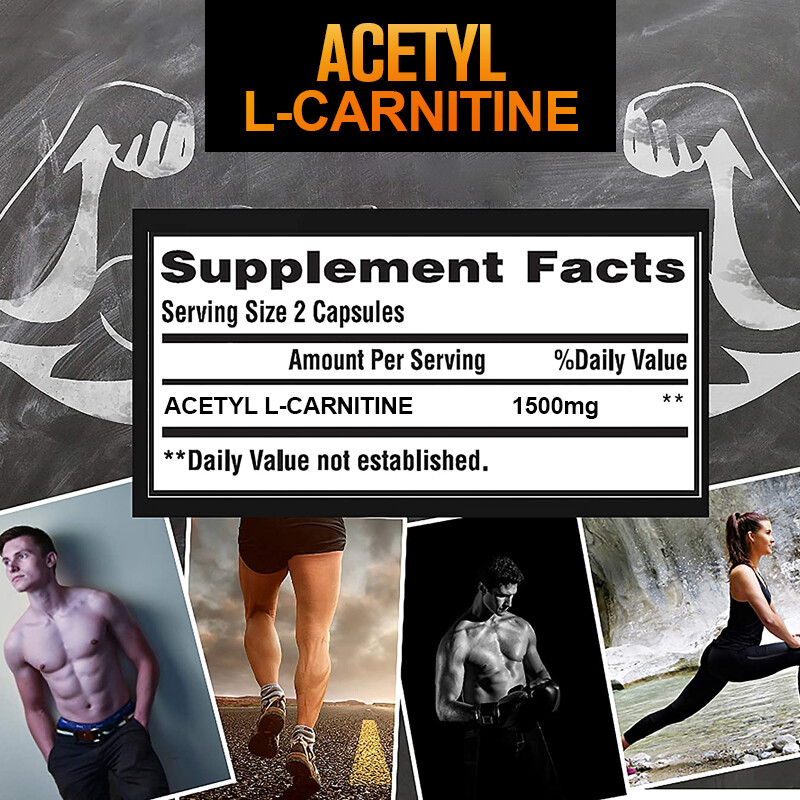 L-Carnitine 1500mg, High Potency Supports Natural Energy Production 120 Capsules
