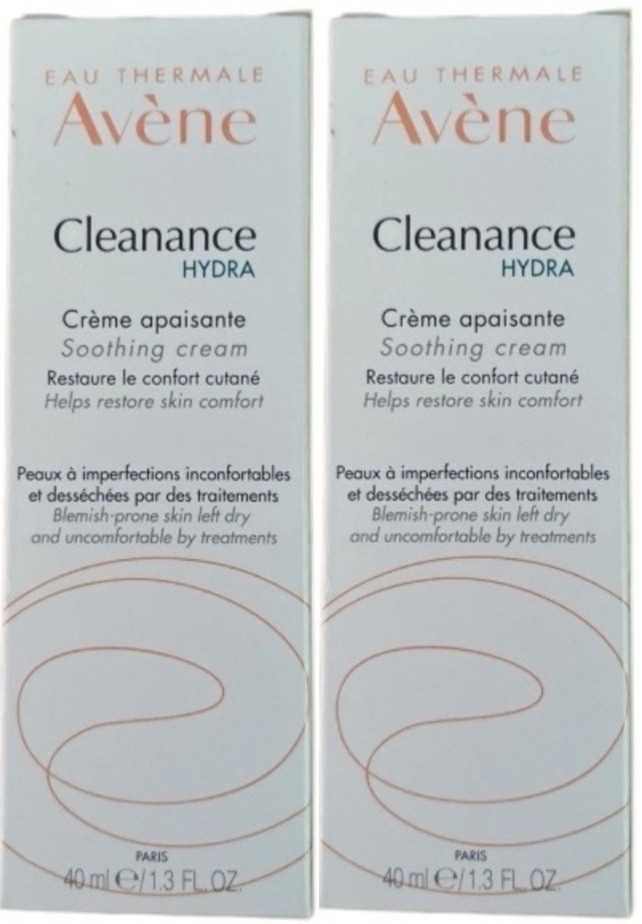 2 Avene Cleanance Hydra Soothing Cream 40ml EXP 02/2027 New Unused Pack Of 2