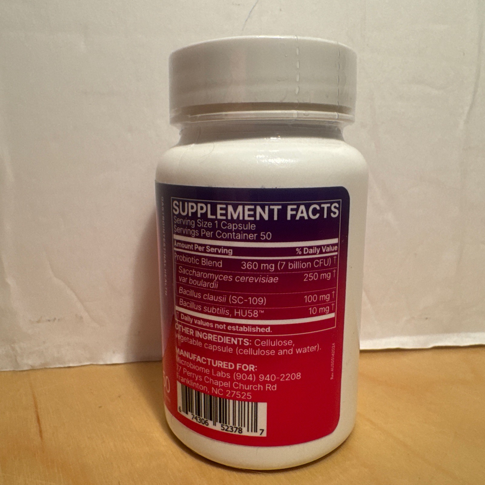 Microbiome Labs Restorflora Prebiotics 50 Capsules Best By 07/26