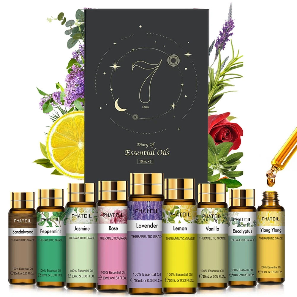 DIARY OF ESSENTIAL OILS (10ML X 9 BOTTLES) (NEW AND SEALED)