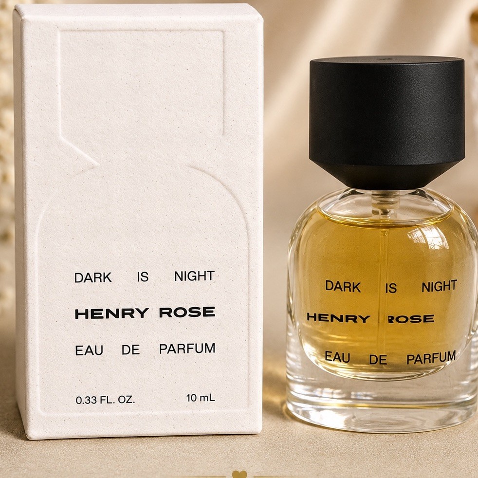 DARK IS NIGHT By Henry Rose Eau de Parfum 0.33 Oz 10mL ~Warm & Woody Spicy BNIB