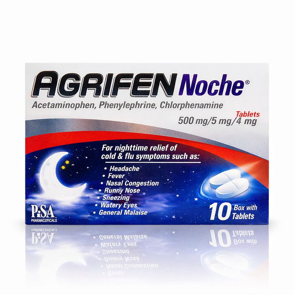 AGRIFEN PAIN & FEVER NIGHTTIME – 10 TABS
