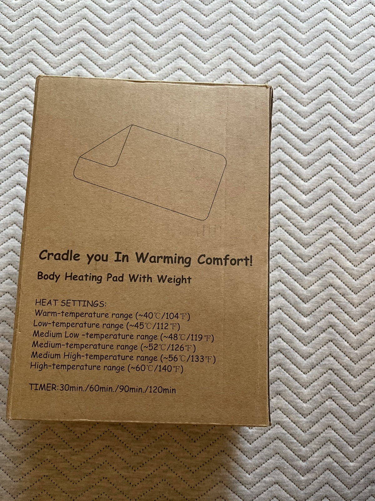 New XL Soft Plush WeightedHeating Pad 12″ x 24″ 6 Heat Settings