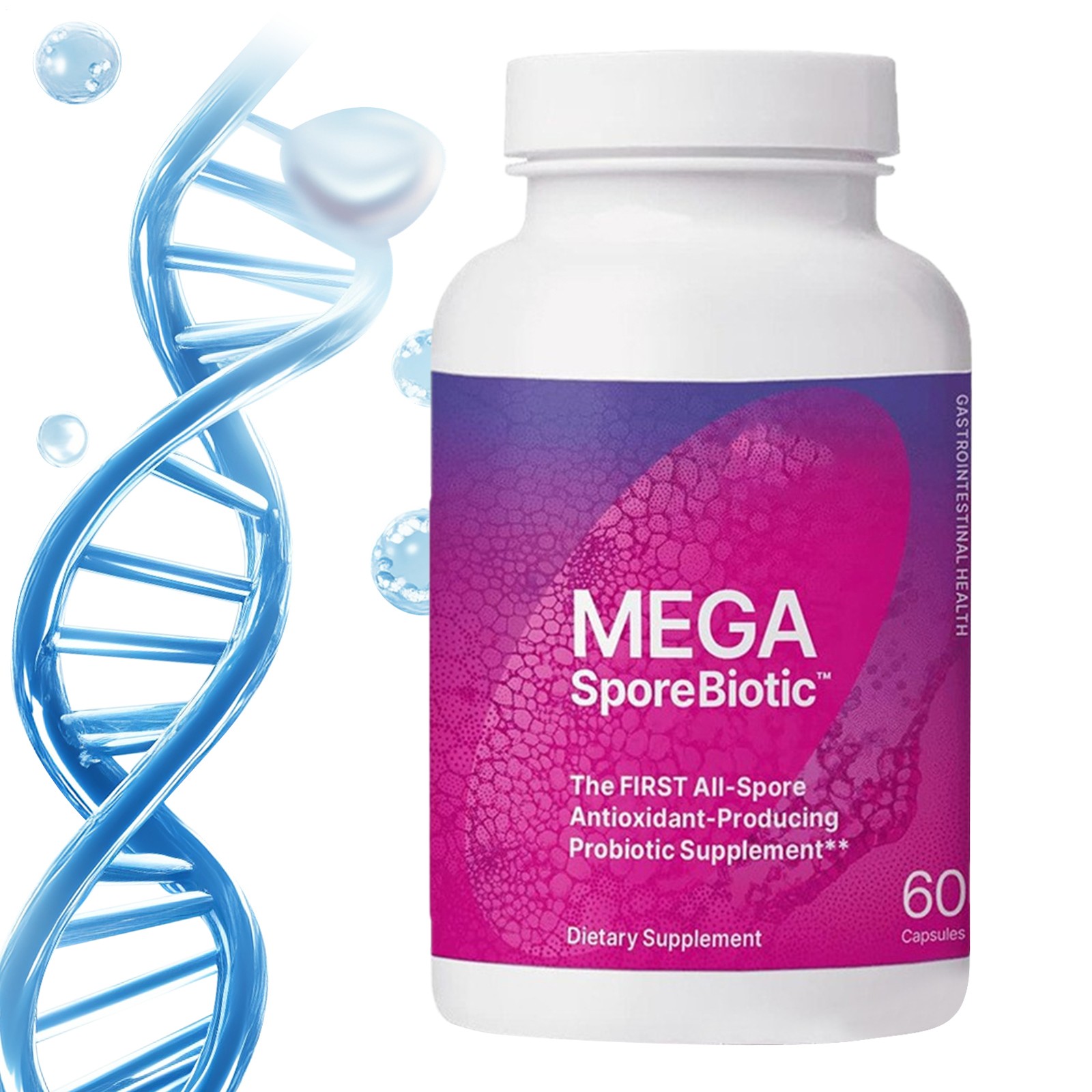 60 Capsules Microbiome Labs Megasporebiotic Probiotics for Digestive Health