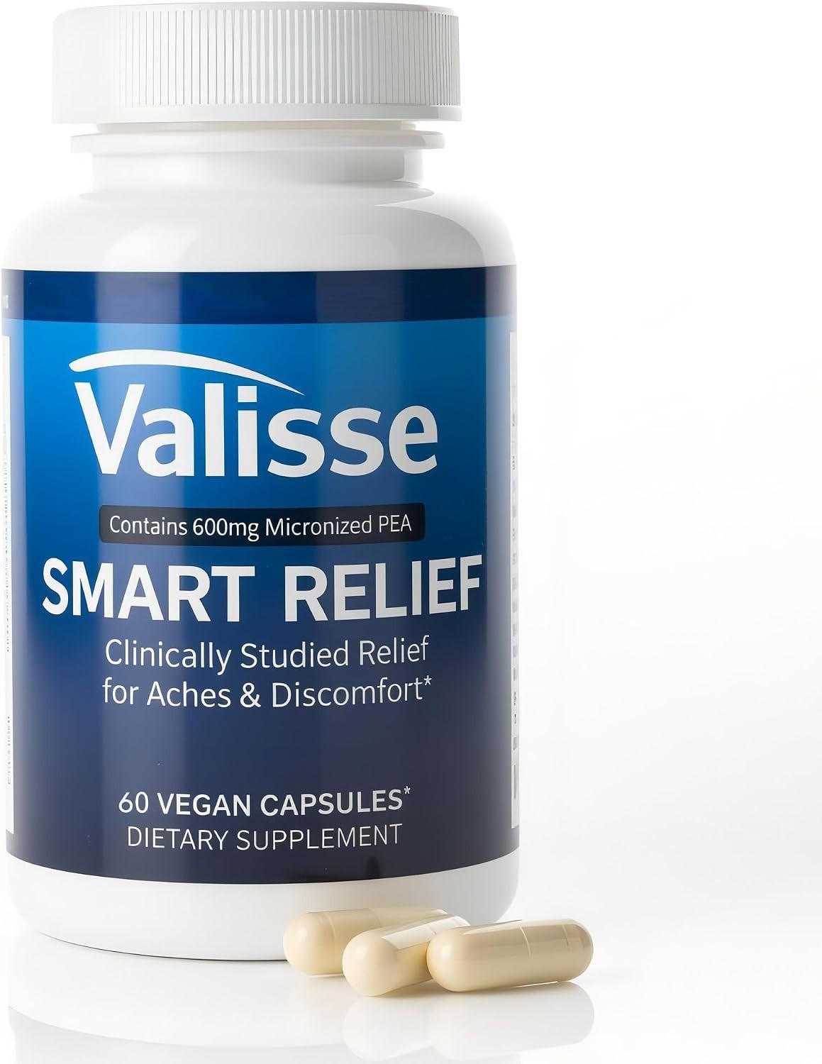 Valisse Smart Relief PEA 600mg-Immune Balance, Mind & Body, Joints, Mobility 60C