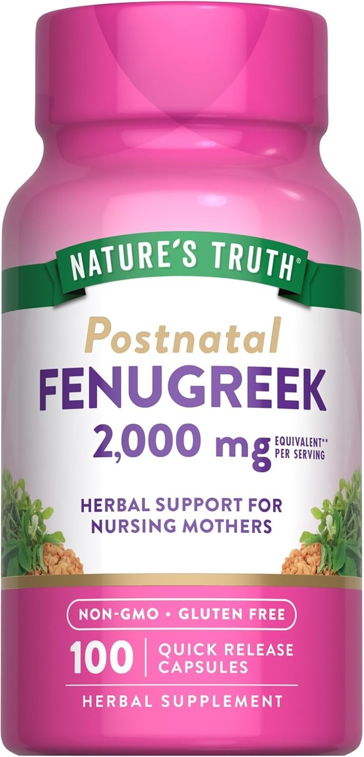 Nature’s Truth Fenugreek 2000mg Postnatal Nursing Support 100ct Exp. 07/2026