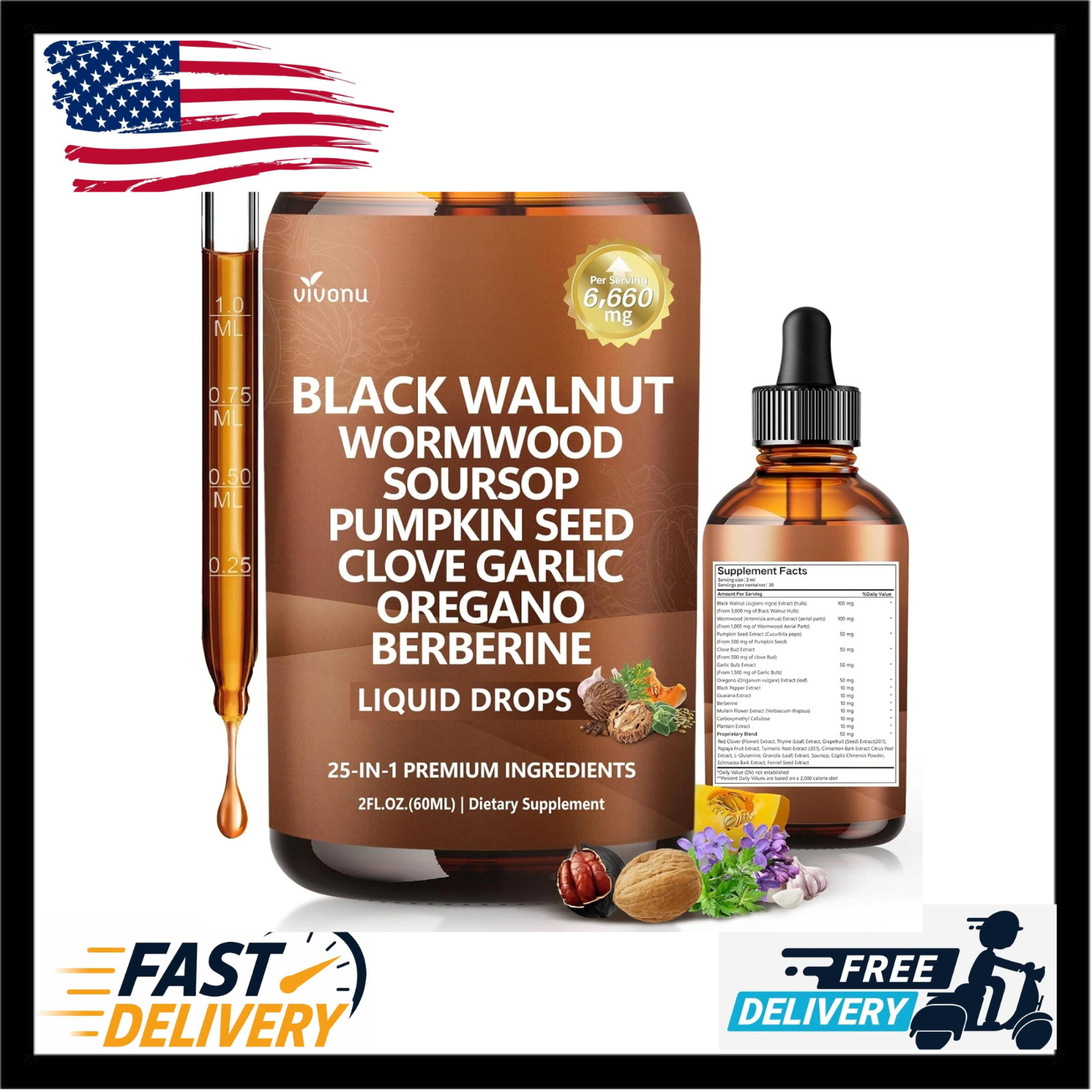 Parasite Cleanse Tincture/Extract-Wormwood,Black Walnut Hull, Clove,Best Quality
