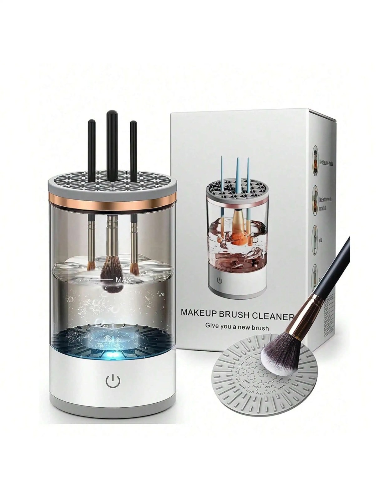 Makeup Brush Cleaner Machine Electric Cosmetic Brush Washing Tool Quick Dry US